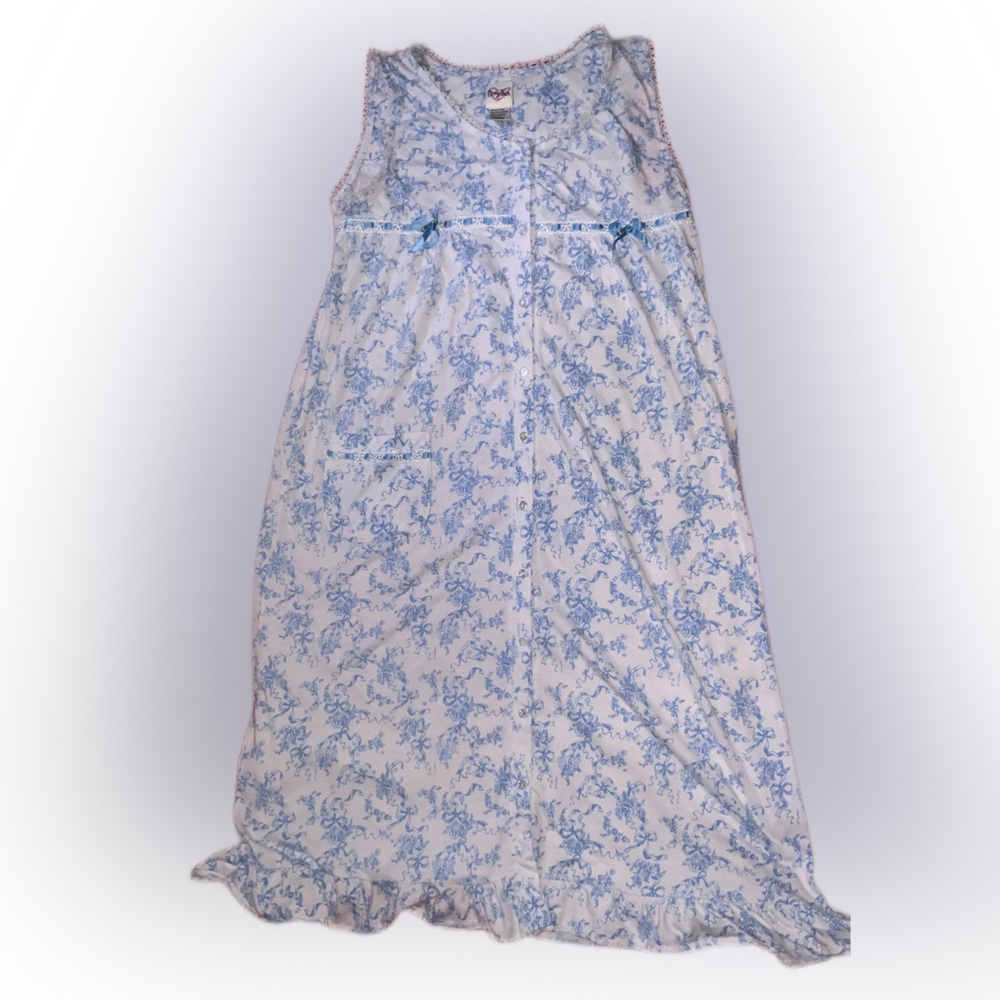 vintage night gown bows bow design cottage core small‎